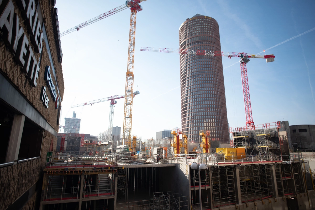 Photographe BTP à Lyon : suivi de chantier et gros œuvre lors du réaménagement urbain du quartier de la Part-Dieu